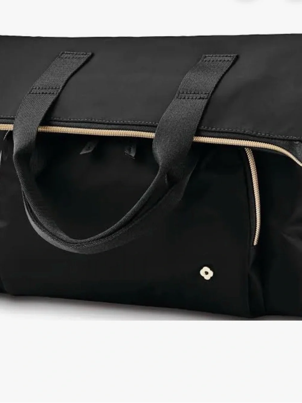 Samsonite Black Convertible Backpack Tote with Gold Accents